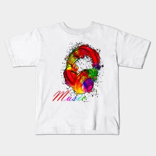 HEADPHONE MUSIC Kids T-Shirt